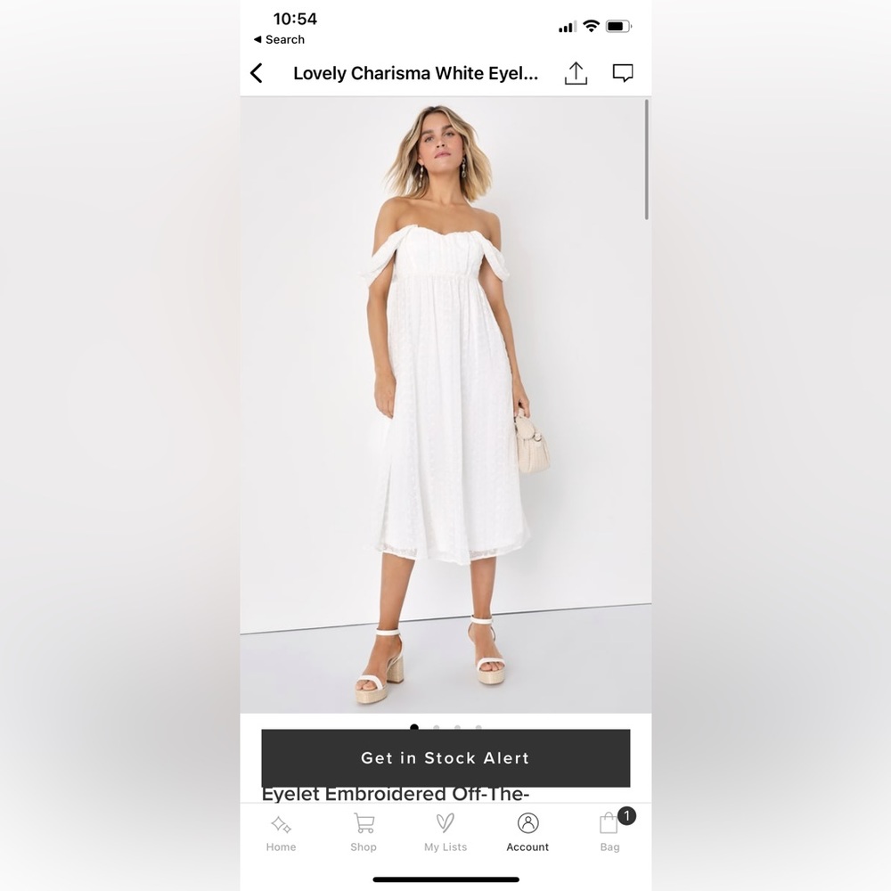 White Lulus Midi Dress